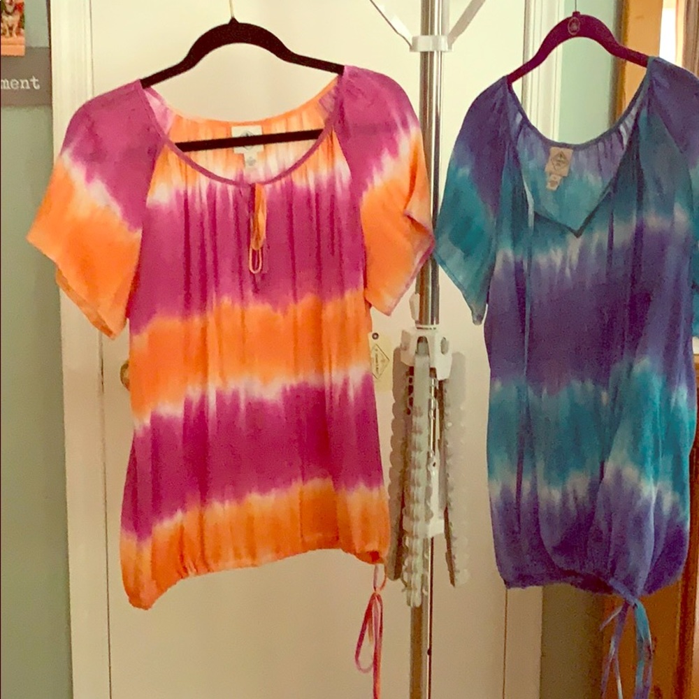 At Johns bay tie dye shirts 2 pk